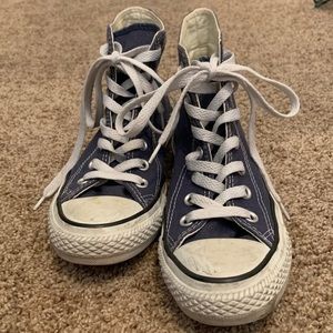 Navy Blue Converse High Tops